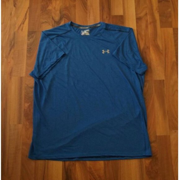 Under Armour® Threadborne Streaker Run Squadron Blue Tee T-Shirt Size 2XL - Picture 1 of 8